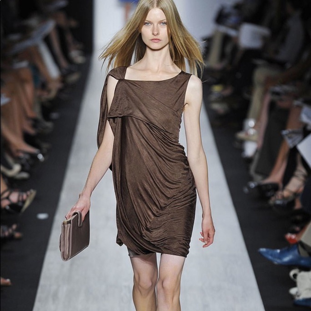 BCBGMAXAZRIA Runway Draped Mini Dress